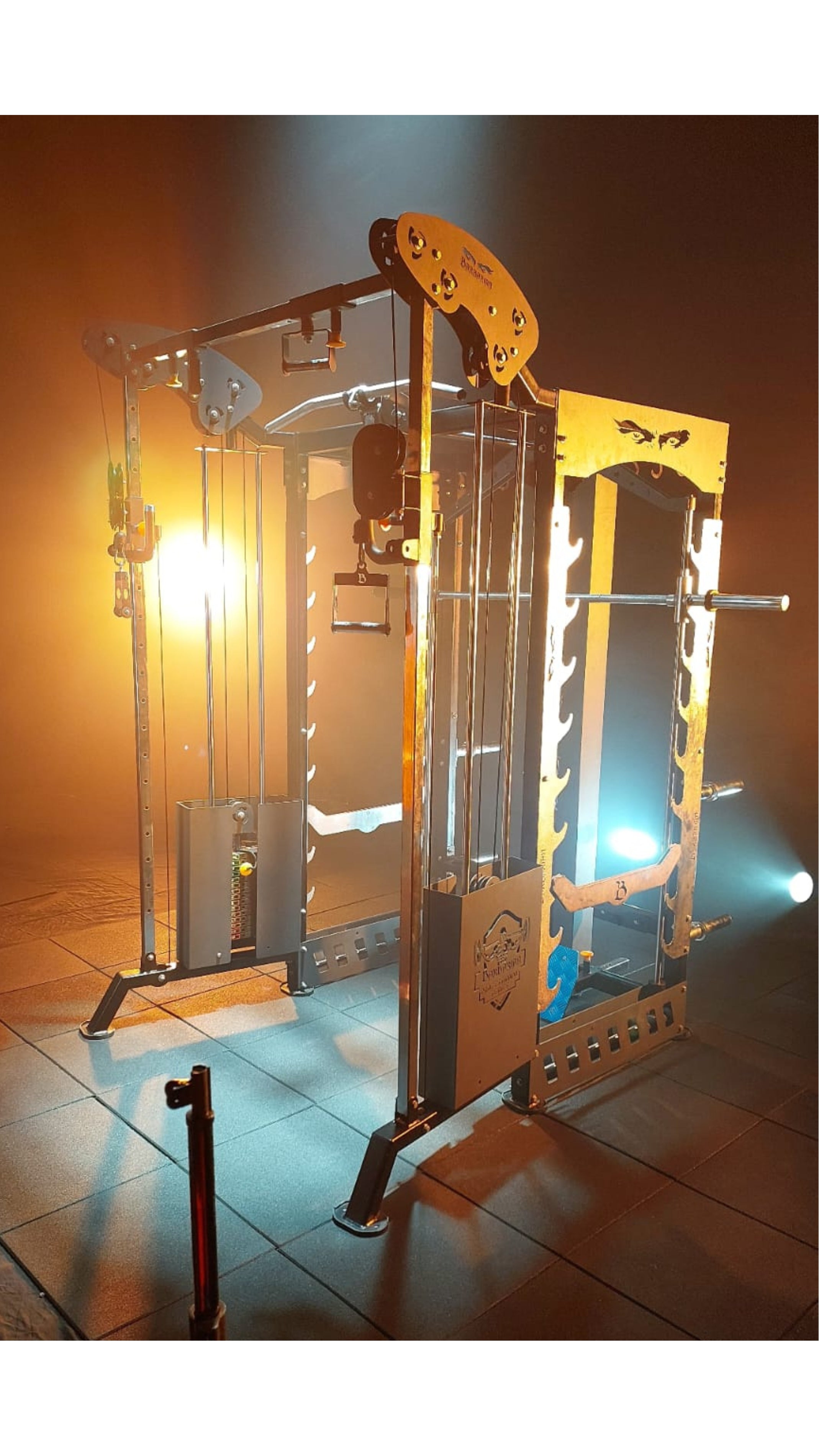 Smith Machine with Cable Cross Over Plus 360° Rotating Grip Chin