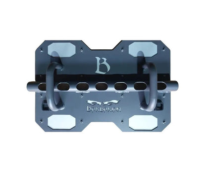 Back view of the barbarian leg press attachment by fitmorf, featuring the logo. Set against a white background.