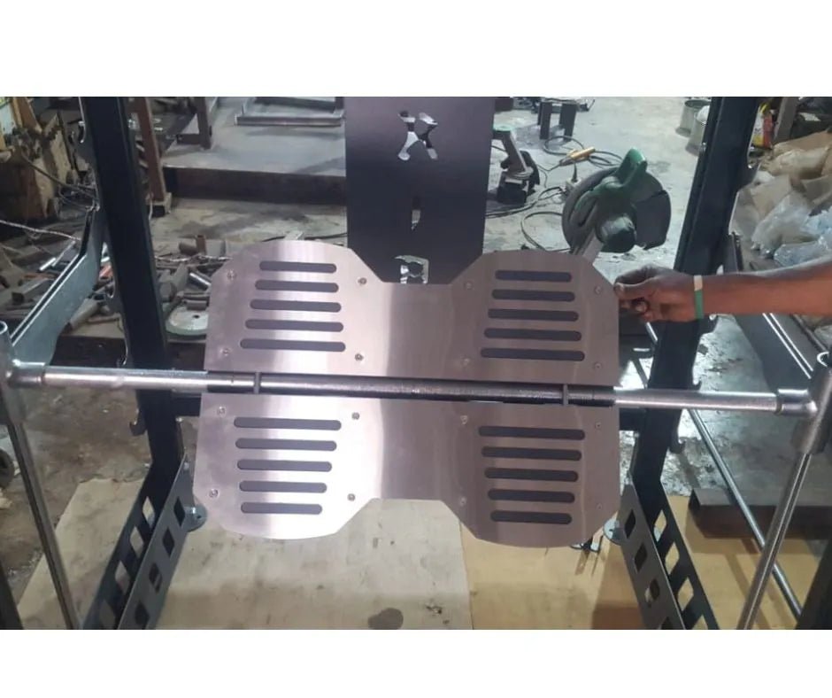 Stainless steel and anti-skid innovative leg press attachment by fitmorf-barbarian. 