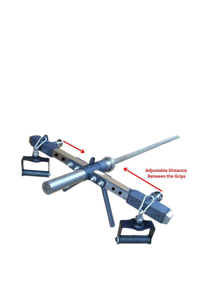 T Bar attachment for any barbell / Bar with Detachable Rotating Grips