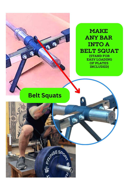 T Bar attachment for any barbell / Bar with Detachable Rotating Grips