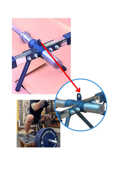 T Bar attachment for any barbell / Bar with Detachable Rotating Grips