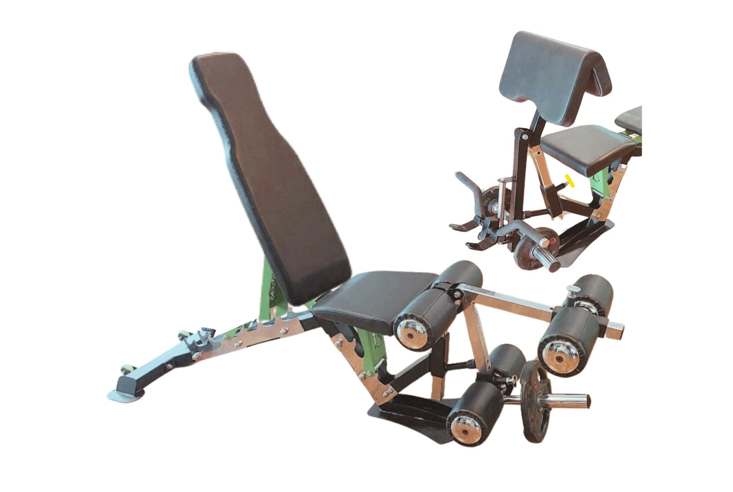 Adjustable Bench Expandable to Leg Extension - Leg Curl - Preacher Curl - Chest Fly Attachment - FitMorf - FitMorf