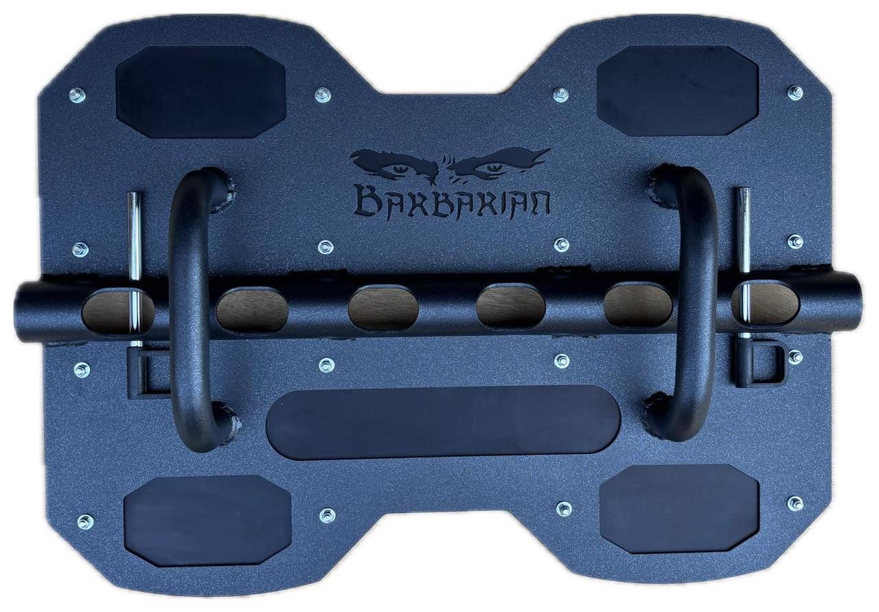 Back side of the Leg Press Attachment for Smith Machine - by FitMorf-barbarian showing the handles used to lift the acttachment.