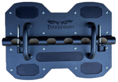 Back side of the Leg Press Attachment for Smith Machine - by FitMorf-barbarian showing the handles used to lift the acttachment.