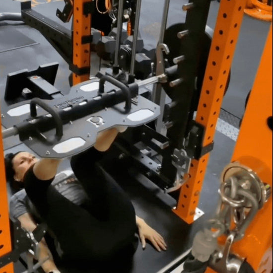 A video demonstrating the use of leg press attachment on a smith machine. The video shows the ease of use, anti skid quality of the most innovative attachment in the market.