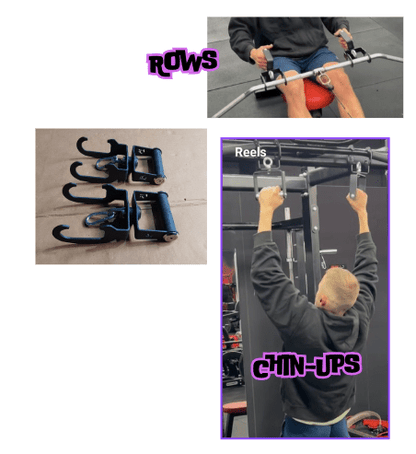 Rotating Grips for chin ups with hooks - FitMorf - FitMorf