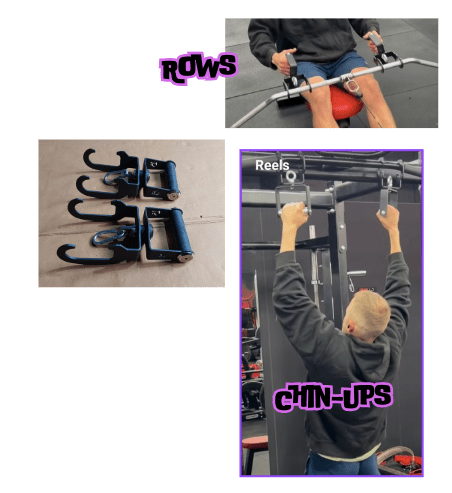 Rotating Grips for chin ups with hooks - FitMorf - FitMorf