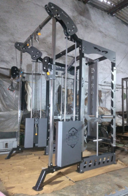 Smith Machine with Cable Cross Over Plus 360° Rotating Grip Chin ups - FitMorf - fitmorf