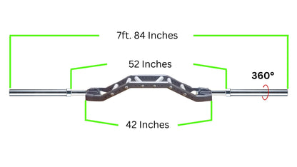 Swiss Bar - Chambered Barbell - Multi Grip Swiss Bar - FitMorf - FitMorf