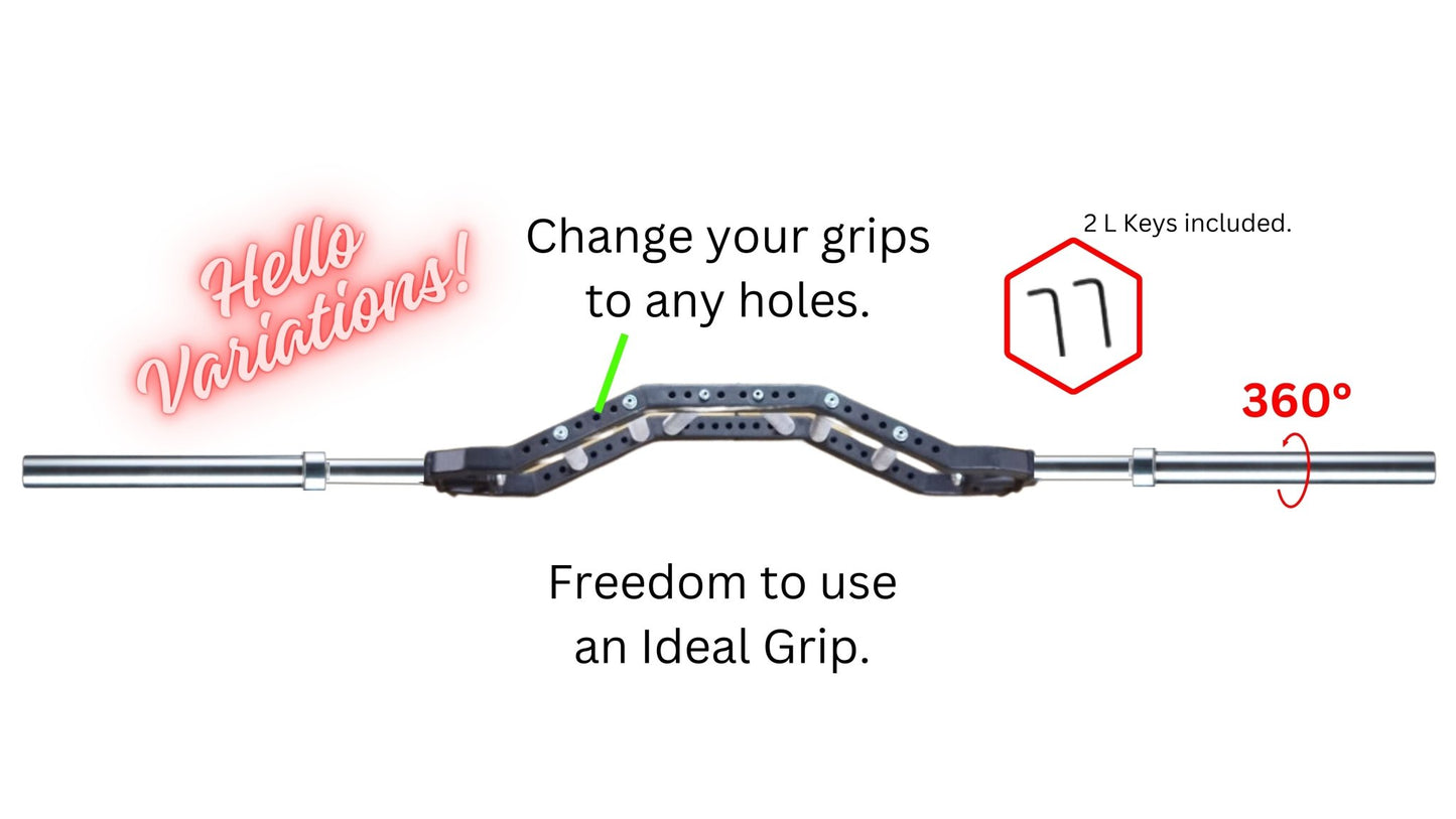 Swiss Bar - Chambered Barbell - Multi Grip Swiss Bar - FitMorf - FitMorf