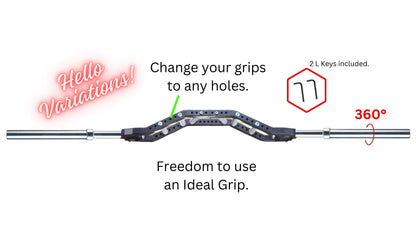 Swiss Bar - Chambered Barbell - Multi Grip Swiss Bar - FitMorf - FitMorf