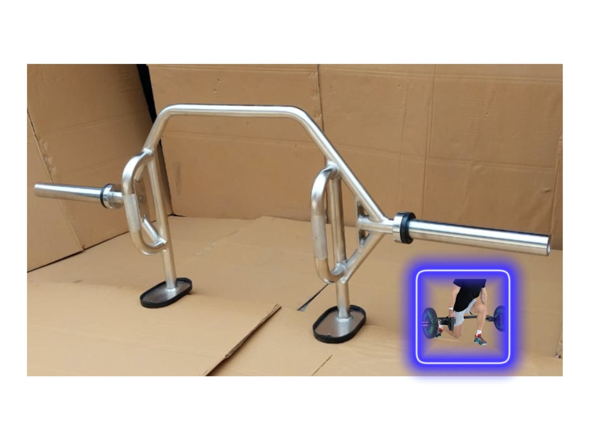 Trap Barbell / Deadlift Bar CHROME PLATED open end design /Trap Bar | Deadlift Barbell - FitMorf