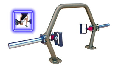 Trap Barbell / Deadlift Bar with rotating grips open end design /Trap Bar | Deadlift Barbell| - FitMorf