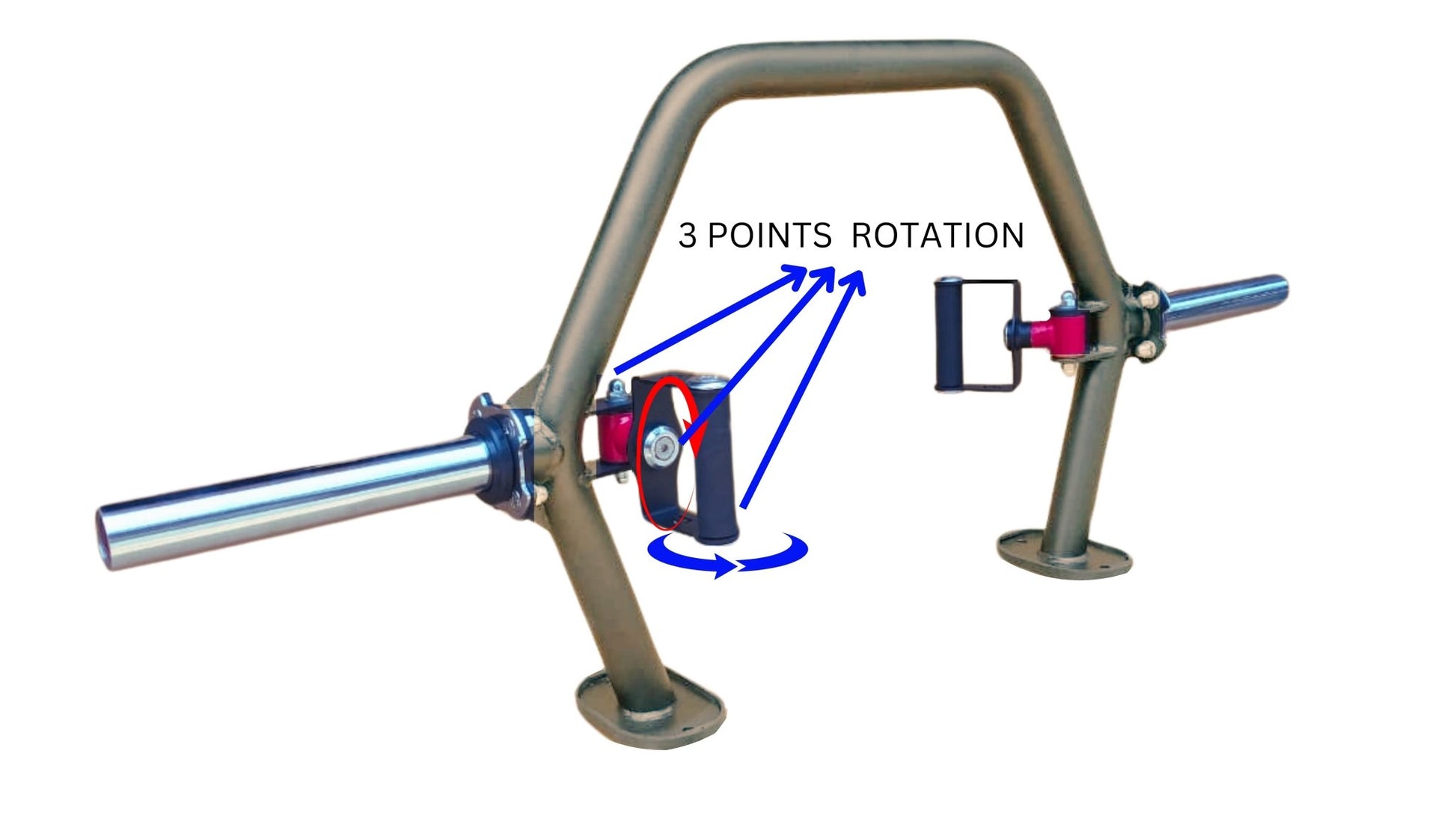 Trap Barbell / Deadlift Bar with rotating grips open end design /Trap Bar | Deadlift Barbell| - FitMorf