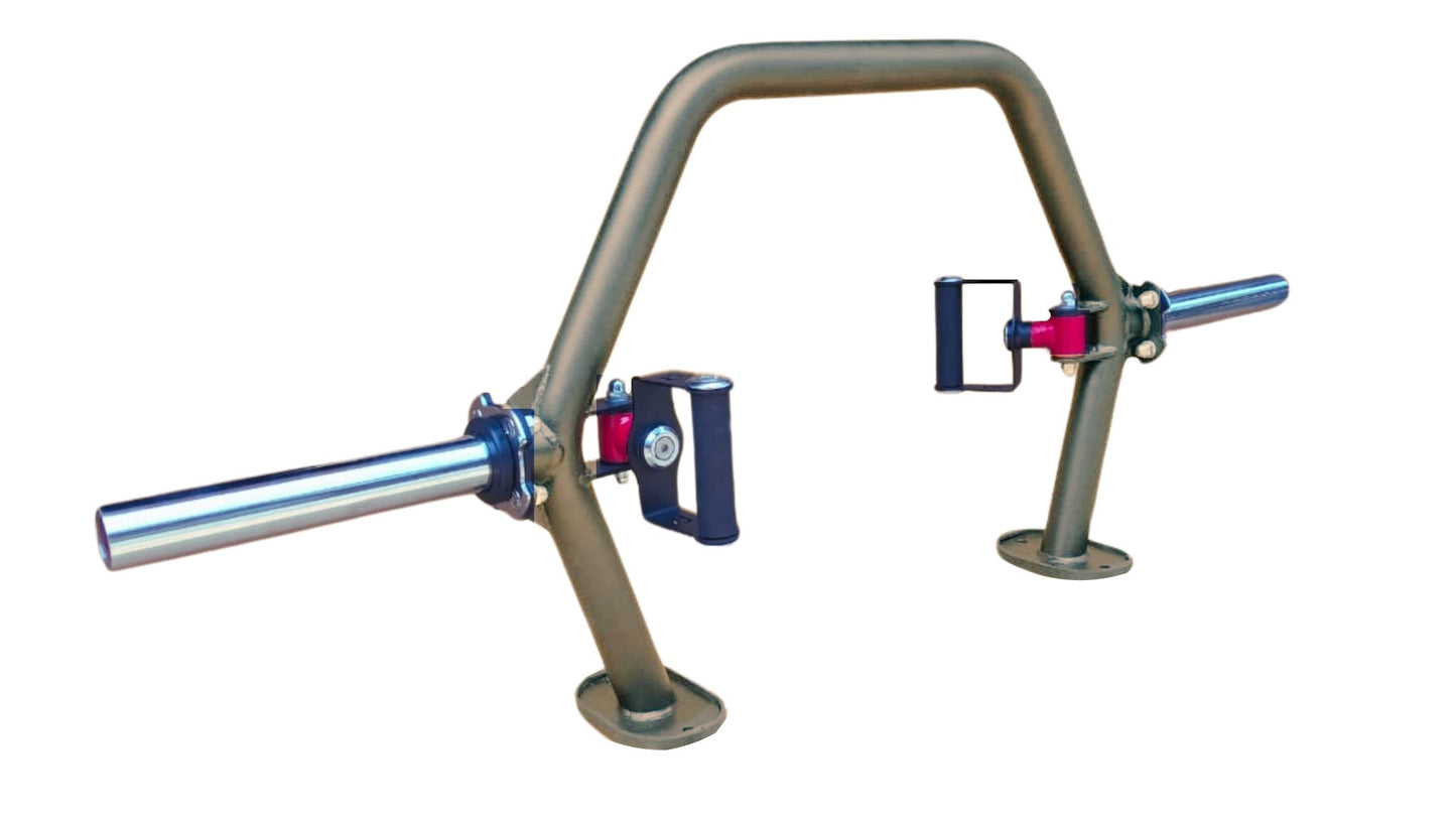 Trap Barbell / Deadlift Bar with rotating grips open end design /Trap Bar | Deadlift Barbell| - FitMorf
