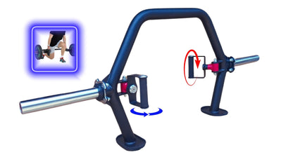 Trap Barbell / Deadlift Bar with rotating grips open end design /Trap Bar | Deadlift Barbell| - FitMorf